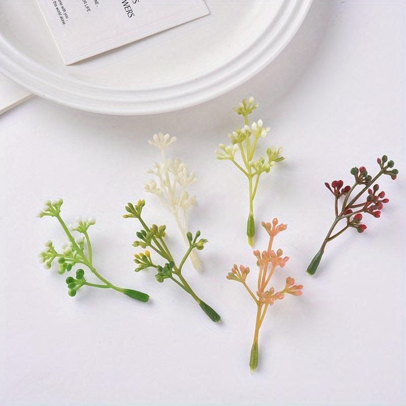 50/30 Stück Künstliche Pflanzen, Imitation Kunststoffblüten, Zierblumen-Arrangements, Grasbüschel Verzierungen, Hochzeitsdeko