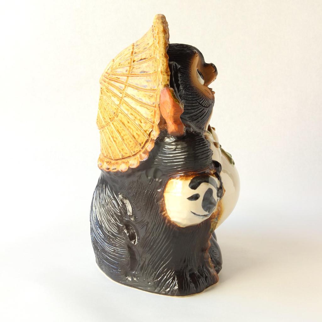 Pottery Lucky Tanuki 11 "Shigaraki Ware" No. A098-12