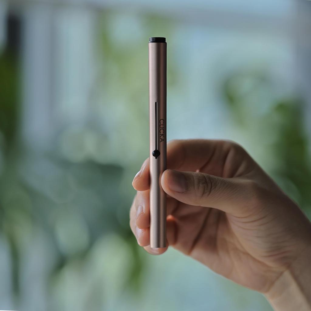 CLICKA Retractable Makeup Premium Synthetic Bristle Sponge Brush Brush, [LM602]