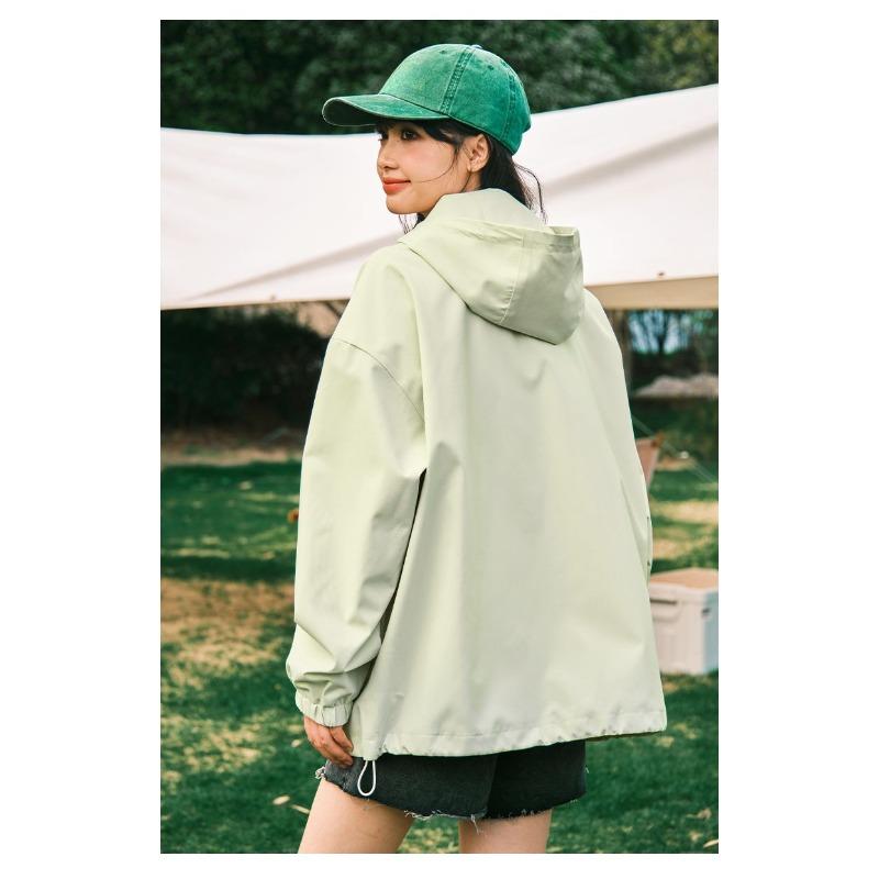Women Workwear Windproof Waterproof Hiking Jacket Spring Autumn Outdoor Coat Petite Travel Clothing