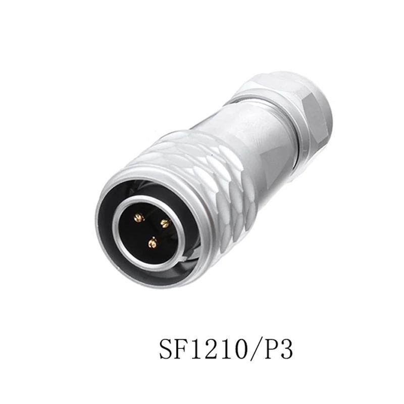 WEIPU SF12 Waterproof M12 2 3 4 5 6 7 9 Pin Wire Cable Aviation Connector Docking Back Nut Male Plug Female Socket Panel Mount