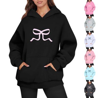Women's Fashion Women's Lightweight Long Sleeve Pullover With Pockets Preppy Graphic Hoodie