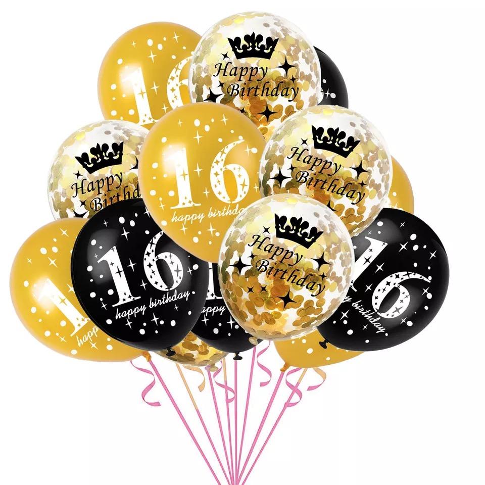 15pcs Birthday Inflatable Confetti Number Balloons 18 21 30 40 50 60 70 Year Party Decoration Adult Digit Helium Birthday Balons