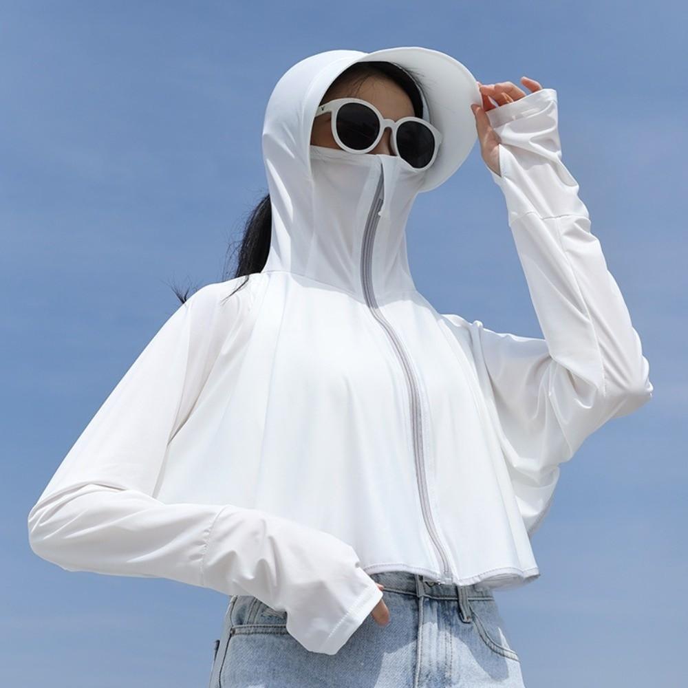 Long Sleeve Ice Silk Sun Shirt UV Protection Summer Jackets Sun Protection Clothing  for Cycling