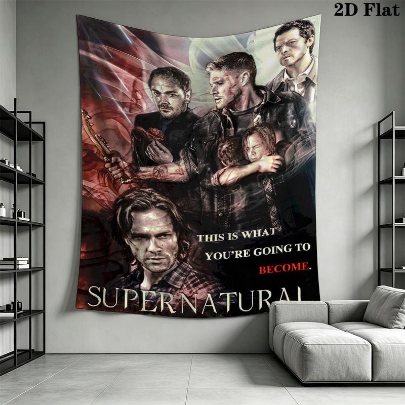 supernatural Wall Tapestry Aesthetic Wall Hanging Printed Fabric Blanket Decorative Tapestries for Bedroom Living Room Home Decor