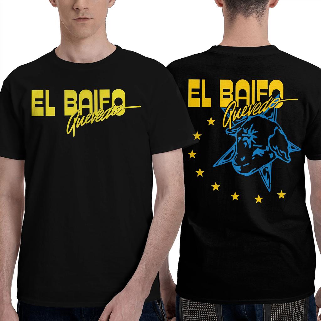 QUEVEDO EL BAIFO 2026 T Shirt Hip Hop TShirts Short Sleeve Y2K Retro Tops Summer 100 Cotton Comfortable Plus Size Clothing