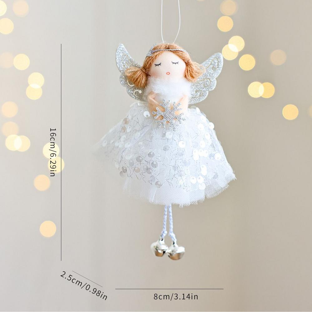 Angel Ornaments With Bells Cute Angel Doll Christmas Tree Ornaments Pendant For Holiday Door Party Celebration Navidad 2025
