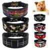 Flower Line Print Reflective Adjustable Pet Dog Puppy Collar Soft Neck Strap