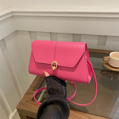 Fashionable Small Square Bag, Textured Pu Handbag, High-End Simple Shoulder Bag, Niche Versatile Cross-Body Women'S Bag