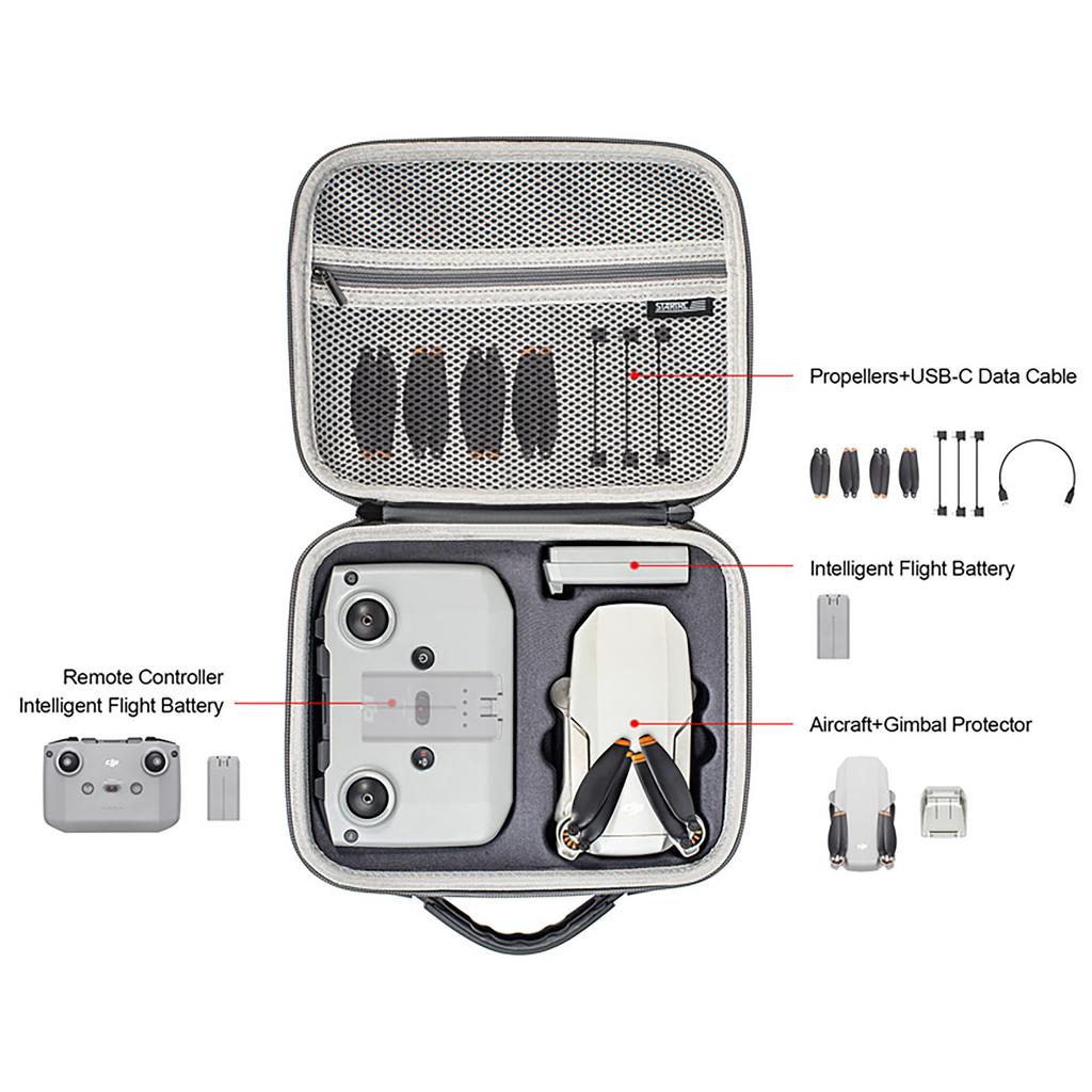 For 2 Accessorie Portable 2 Case Bag Aircraft Remote Controller Battery Storage Box Shoulder Bag Drone