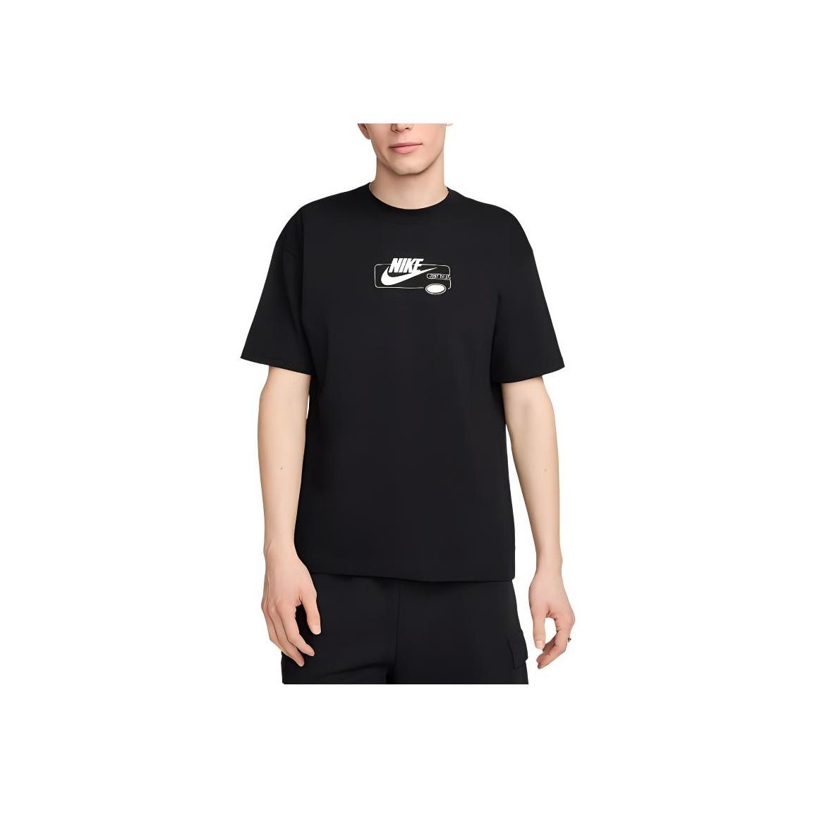 

Nike Спортивная одежда Удобная Мягкая Свободная Спортивная футболка с коротким рукавом Мужские топы Черный FV4048-010 XL