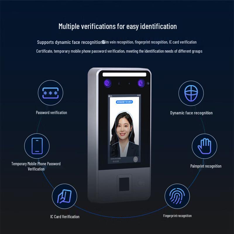 Realand F648SZ Face & Palm Vein Biometric Access Control Terminal CN plug (adapter included)