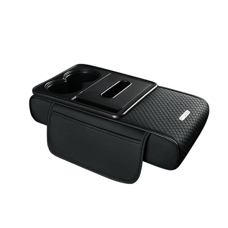 Car Armrest Cover Featuring Installation Elastic Straps No Removal Needed for Secure Fit in Vehicles