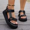 Fashion 2025 Summer New Triangle Belt Sandals Thick Sole Foam Sole Light and Comfortable Beach Sandals Women's Large