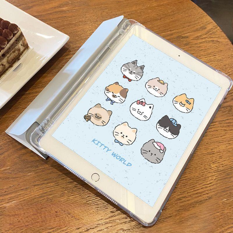 Für iPad 2022 10. 10.9 Hülle Neu Cartoon niedliches Bärenmuster iPad Tri-Fold Hülle für iPad Air4 Air5 10.9 2021 9. 8. 7. 10.2 mit Stifthalter