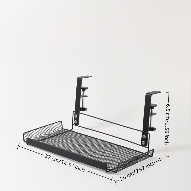 Under Desk Cable Management Tray No Drill Easy Clean Metal Cable Organizer for Home Office Small Business Desk Wire Storage