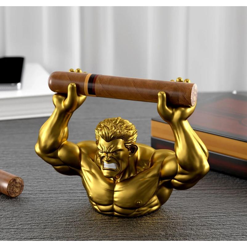 Funny Muscle Man Desktop Organizer Stand Holder for Glasses Phone Cigar Pen Home Living Room Desk Decor
