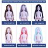 White Skin Doll Hair Transplant Head Straight Hair 1/6 BJD Girl Body Joints Movable Body Toys