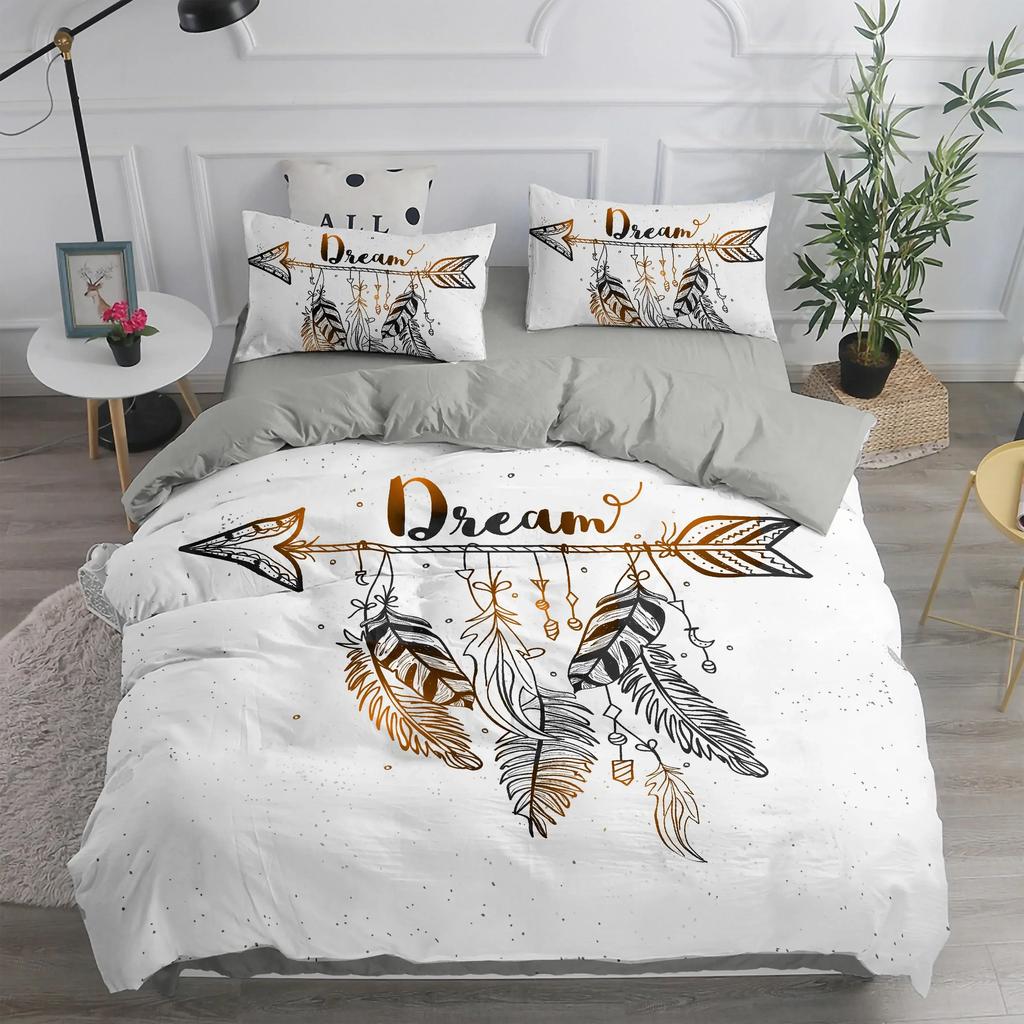 Dream Catcher Elegant Bohemian Comfortable Duvet Quilt Cover Pillowcase Bedding Set Children Bedroom Decoration Home Textile