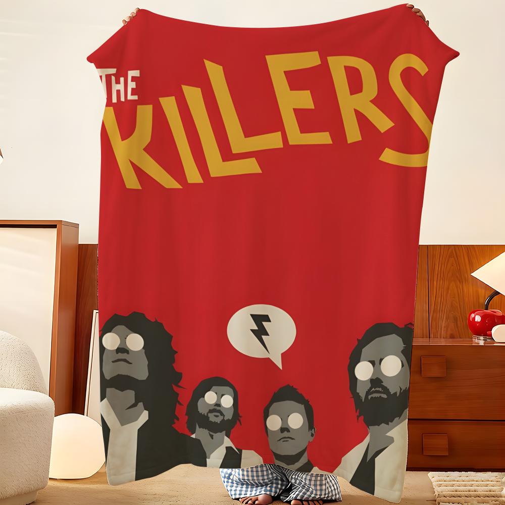 Music T-The K-Killers Throw Flannel Throw Blanket, Lightweight Cozy, Durable Washable cute Cool