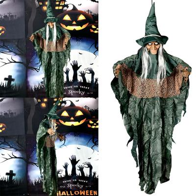 Halloween Decor Animated  Witch Hanging House Prop Decorations LED Eyes