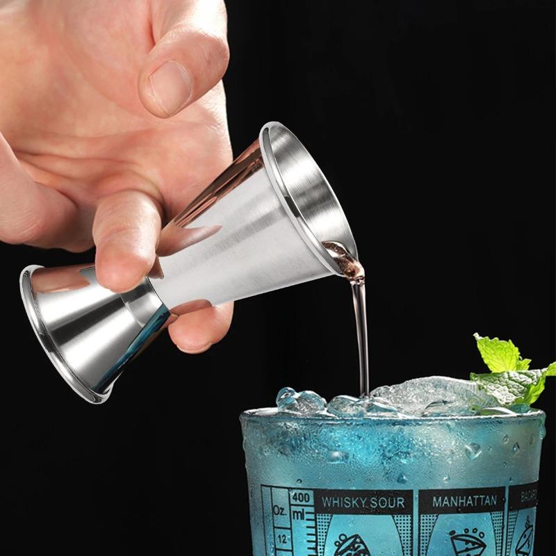 Misuratore per bevande in acciaio inossidabile da 30/15 ml per cocktail bar, pub e club, per misurare liquori e altri alcolici.