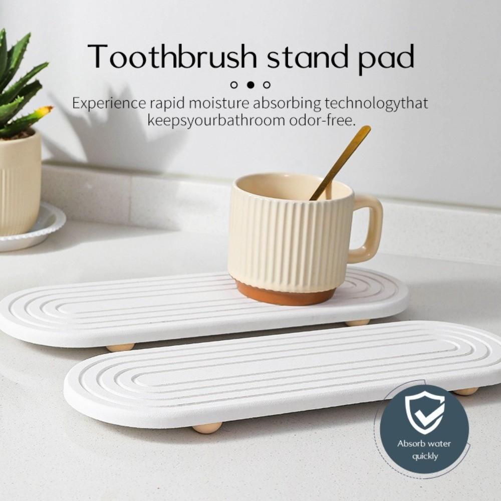 Non Slip Quick Drying Tray Diatomaceous Moisture Wicking Tray Draining Board  Dish Drying