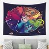 Colorful Animal Friends Tapestry  Celebrating Unique Creatures with Vibrant Artworks  Perfect for Home Decoration