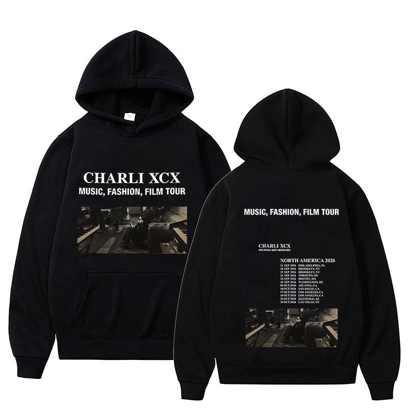 Charli XCX Music Fashion Film Tour Hoodies Harajuku Graphic Clothe Fashion High Street Sweatshirts Unisex Long Sleeve Pullover