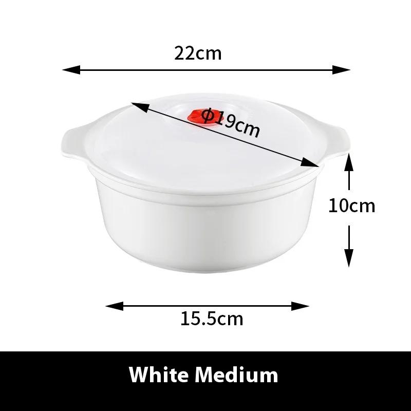 Microwave Oven Special Box Heated Soup Pot Rice Steamed Hot Steamed Buns with Lid Eco-friendly Food Grade Kitchen Tool