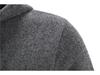 Men's Plus Velvet Hooded Knitwear Cardigan – Thickened, Windproof, Warm Mid-Length Jacket for Autumn/Winter (Middle-Aged & Elderly)