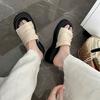 May Day Tehui~ Sheepskin Thick-soled One-word Drag 2025 Summer New Product Light and Comfortable Height-increasing Sandals Women