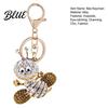 Wear-resistant Keychain Sparkling Rhinestone Bee Cute Animal Key Ring Bag