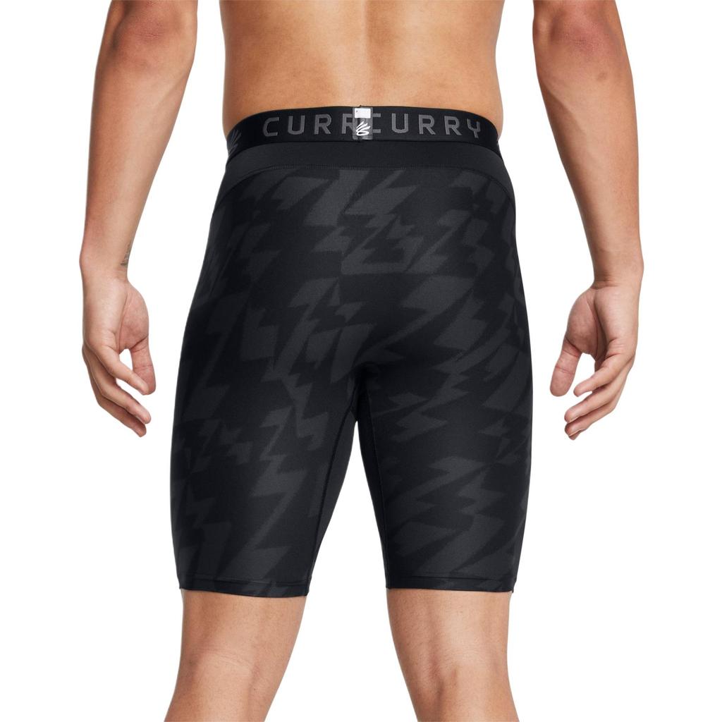 Under Armour Curry HeatGear Bequeme Weiche Hautfreundliche Enganliegende Einfarbige Sportshorts Herrenshorts Dunkelgrau Schwarz 1379829-002