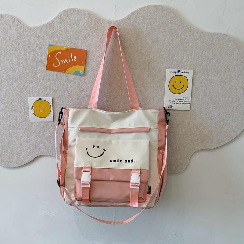 Student large-capacity stationery bag, portable storage bag, new handbag, shoulder bag, messenger bag.