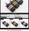 Men's Waist-Hanging Car Key Pouch with Stripe Zipper and Buckle