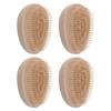 4Pcs Detangling Hairbrush Wheat Straw Soft Teeth Round Handle Dry Wet Scalp Massaging Hair Comb
