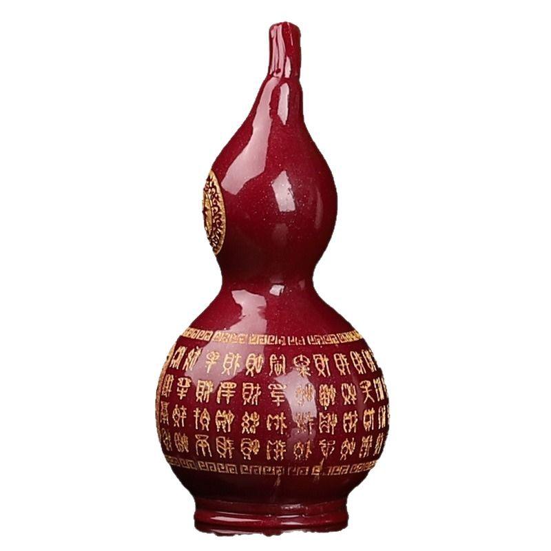 Cinnabar Lucky Hallway Home Gourd Integrated Gossip Living Room Crafts Town House Purple Gold Decoration Baifu