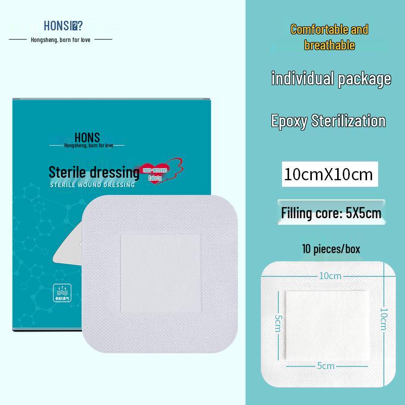 Sterile Adhesive Non-woven Dressing 6x7cm - Breathable Wound Care Band-Aid, First Aid Kit Accessory
