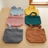 Retro Corduroy Bento Shoulder Bag - Versatile Canvas Handbag for Students and Commutes
