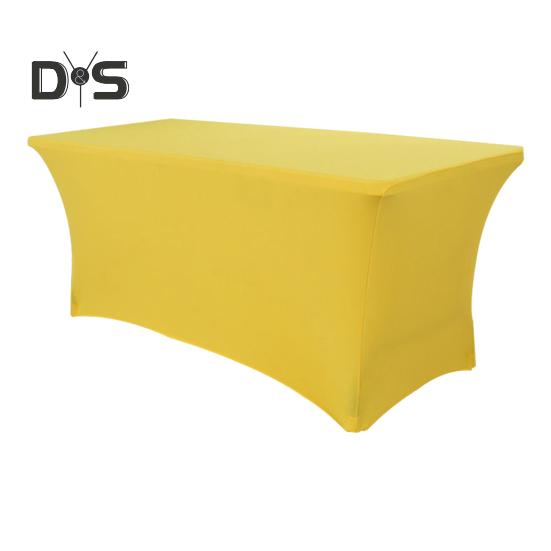Stretchy Table Cover Fitted Rectangle Solid Color Table Cloth Polyester Fabric Anti-Wrinkle Washable Table Cover for Indoor Outdoor Party Banquet