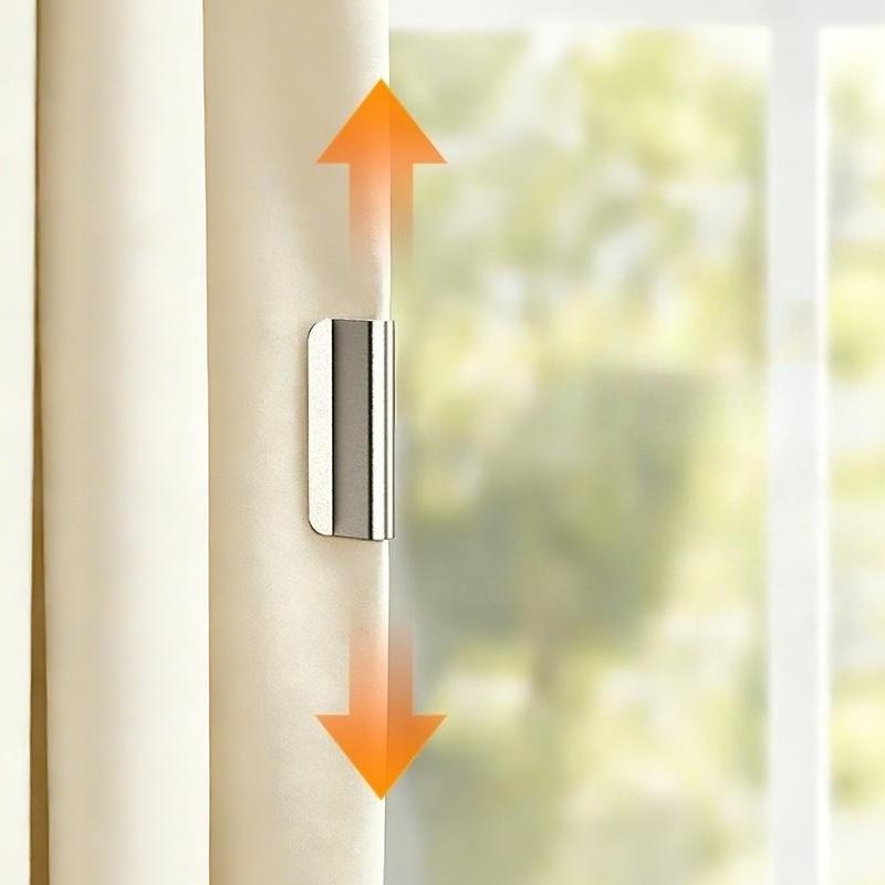 Metal Curtain Closure Magnetic Buckle Shower Curtain Magnet Clips Detachable Window Screen Fixed Fastener Window Hardware