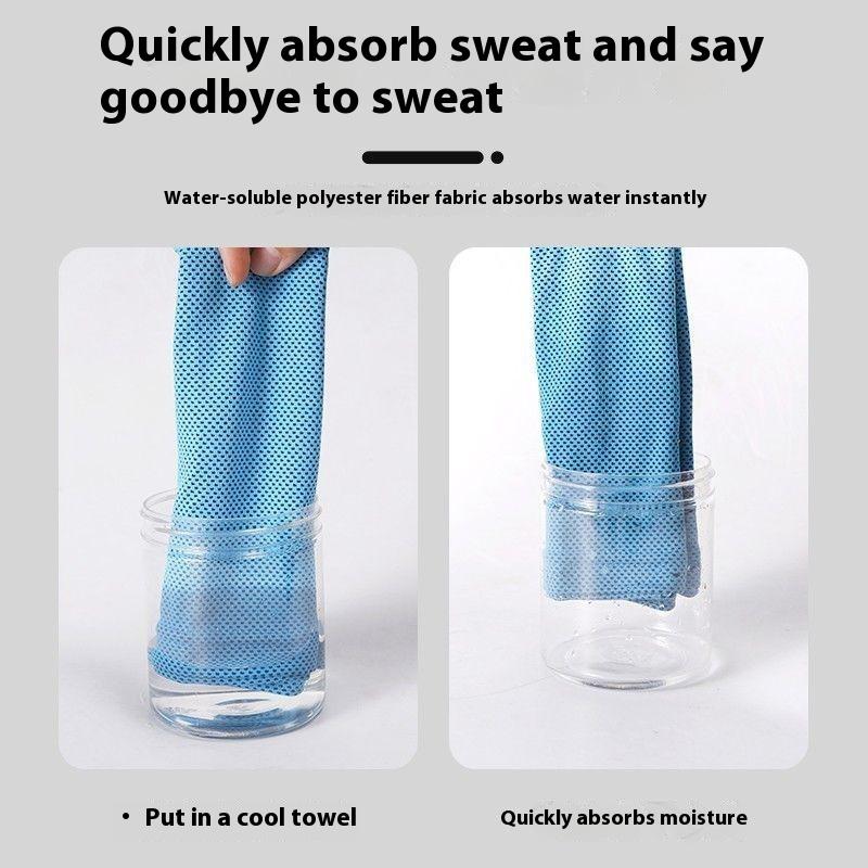 Portable Outdoor Sport Ice Towel Sweat Absorption Wrist Protector Quick-Drying Cooling Wristband For Fitness Camping Running