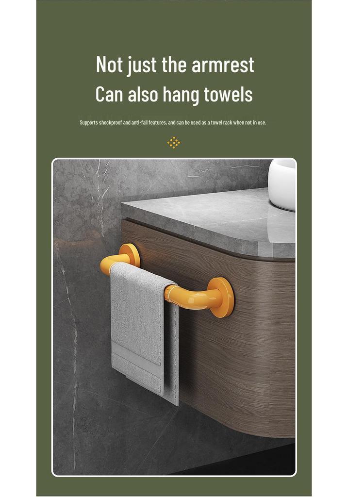Stainless Steel Non-Slip Safety Handrail for Elderly and Disabled - Barrier-Free Bathroom/Toilet Handle