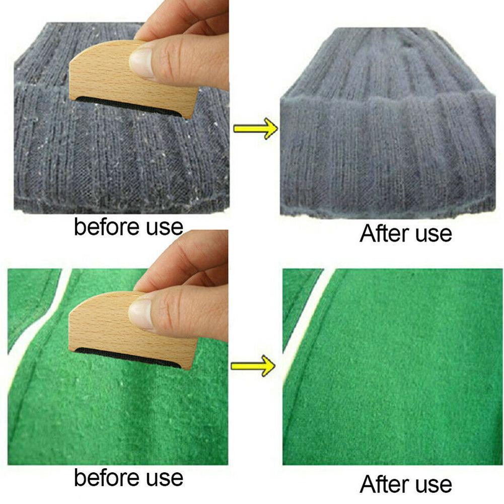 Spazzola Pettine Pulizia Portatile Rimuovi Pelucchi Pelo Legno Epilatore Maglione Cashmere Vestiti Lanuggine Tessuto Raschietto Pilling a Pompon