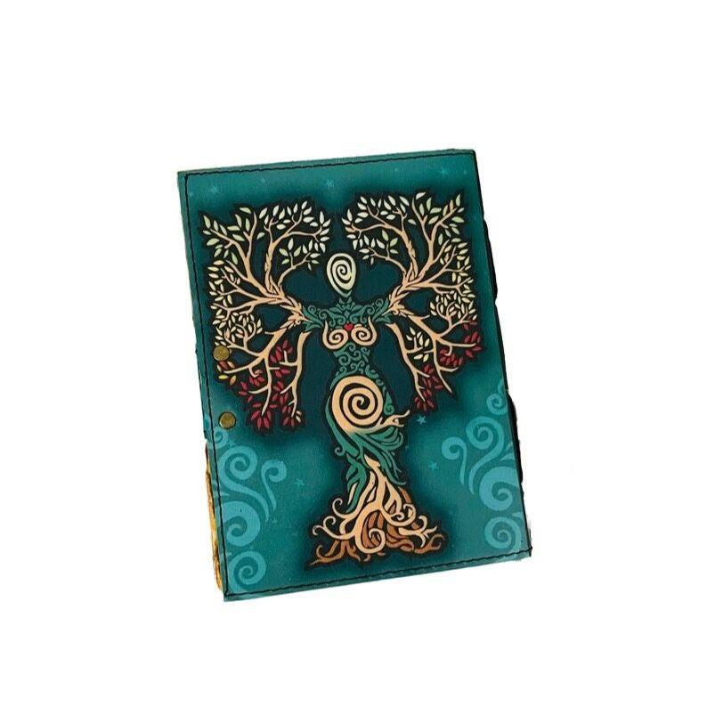 Cartea de vrăji a umbrelor jurnal necompletat mama pământului deckle edge paper vintage din piele jurnal caiet jurnal 7x5 inch