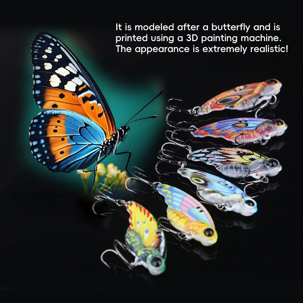 1PC 8G/14G Lure Bionic Butterfly Metal VIB Bait Long Casting Sinking Hard Bait For Bass Snakehead