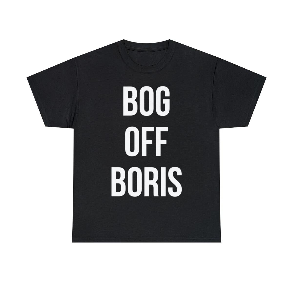 Bog Off Boris Johnson Impeach Graphic Tee Shirt, S-5XL L