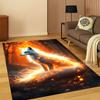 Fairy Tale Fox Cartoon Carpet Rug for Bedroom Living Room Sofa Playroom Doormat Home Decor,Kid Game Area Rug Non-slip Gift