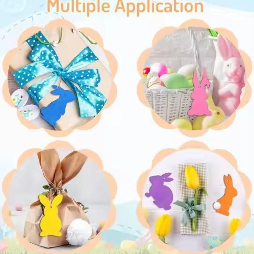 12Pcs Handmade Unfinished Wooden Slices Easter Eggs Home Hanging Decoration  Happy Easter